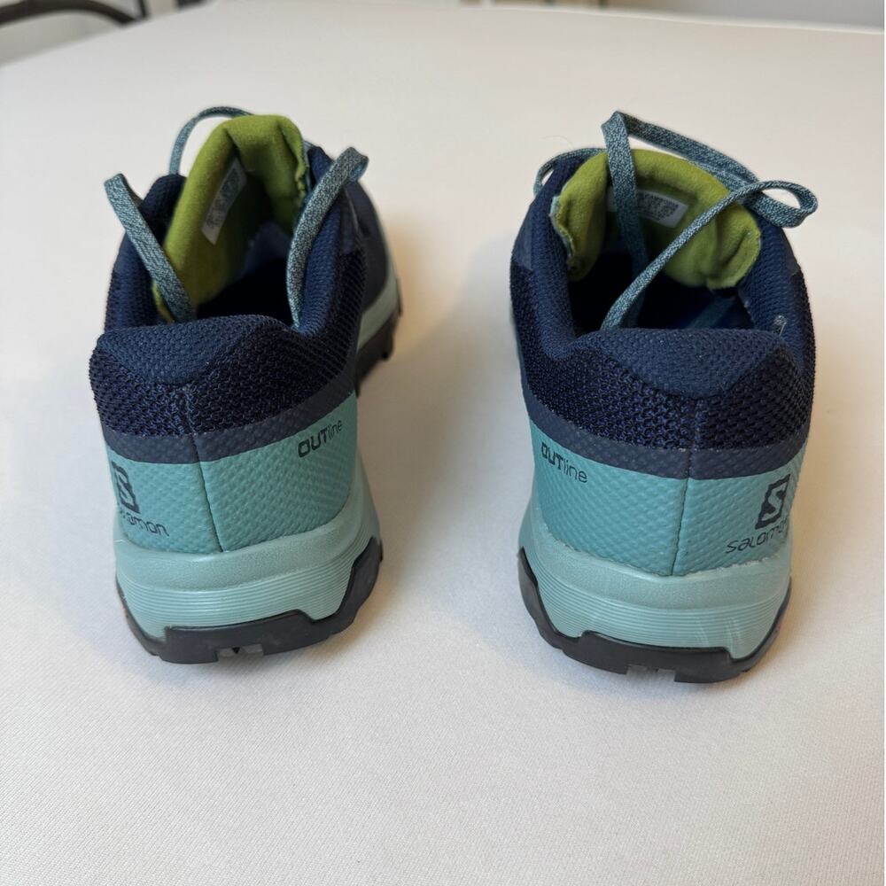 Salomon OUTline GTX Gore-Tex Navy Teal Hiking Shoes 9.5 - Picture 5 of 10